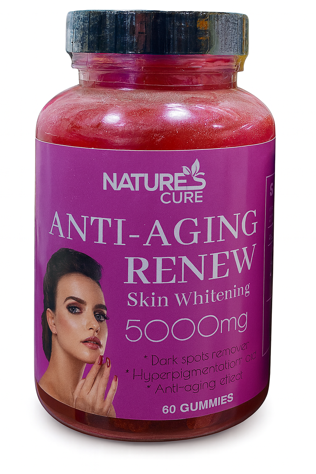 Natures Cure Anti-aging Renew Skin Whitening 5000mg Gummies &amp; Collagen Gummies - 60 Gummies Each